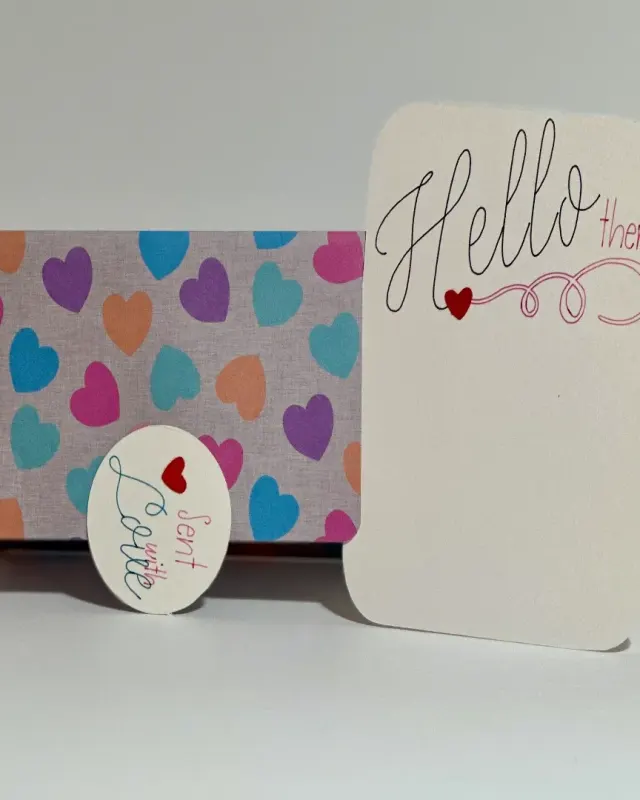 handmade hello card with beautiful drawing and space for personalised message