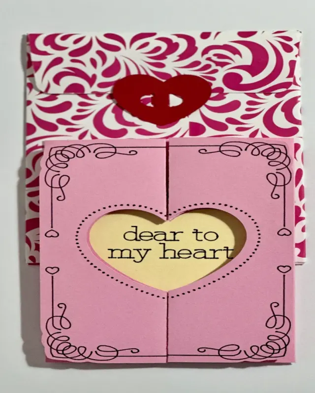 handmade anniversary card with elegant style and cuts