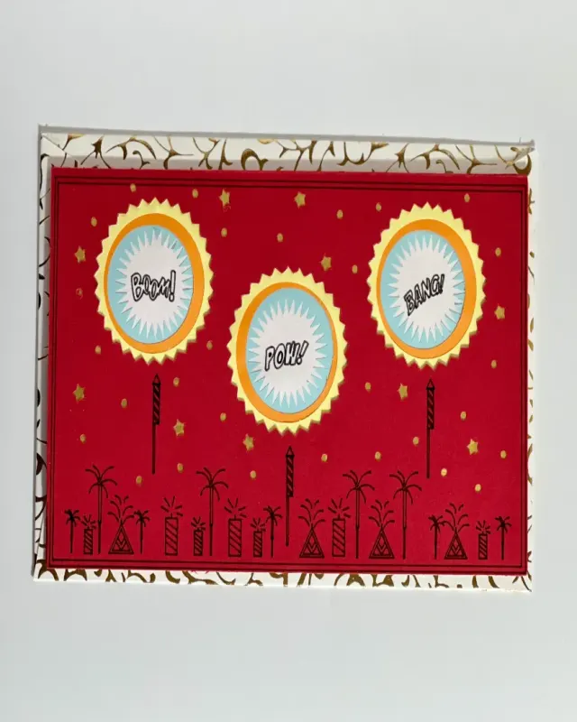 Handmade sparkling with drawing and special inserts