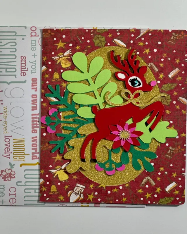 Handmade and multiple layered Christmas card
